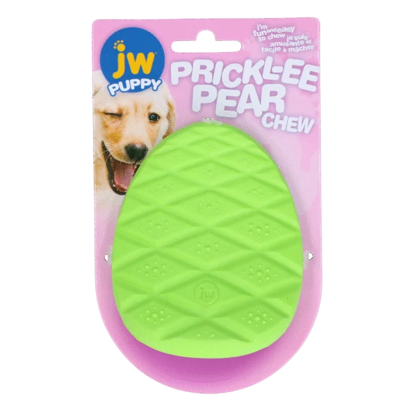 Giocattolo da masticare in gomma testurizzata per cuccioli – JW Prickl-ee Pear Teether