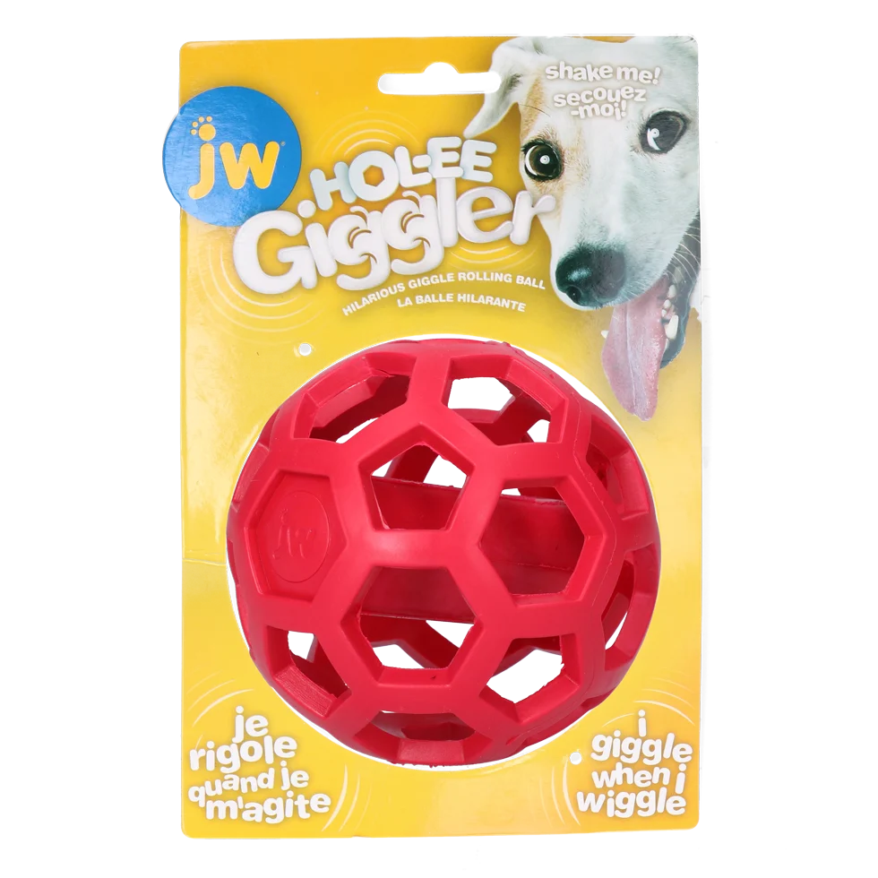 Pallina per cani sonora in gomma naturale, Ø 11,5 cm – JW Hol-ee Giggler - immagine 1