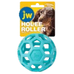 Palla per cani in gomma naturale porta snack, 9 cm, azzurra – JW Hol-ee Roller Small