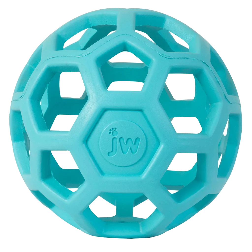Palla per cani in gomma naturale porta snack, 9 cm, azzurra – JW Hol-ee Roller Small - immagine 2