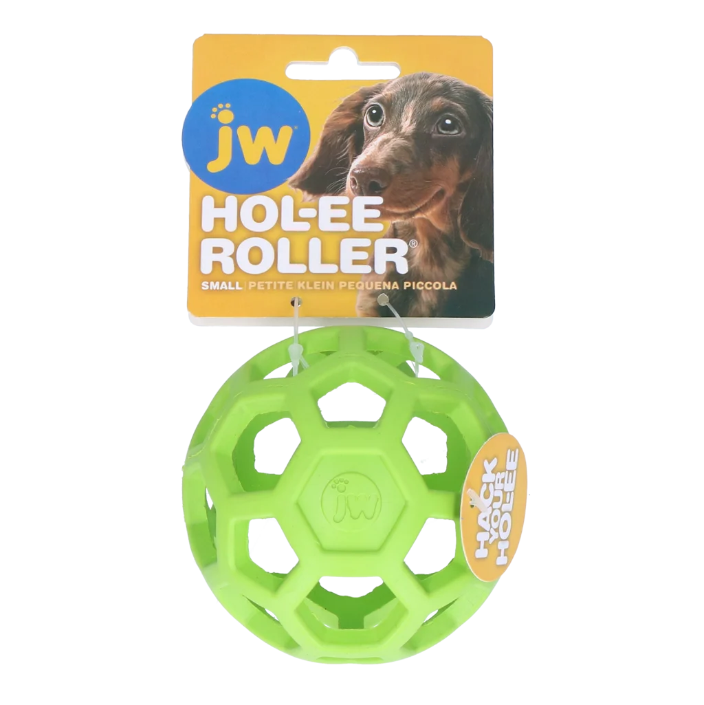 Palla per cani in gomma naturale porta snack, 9 cm, verde – JW Hol-ee Roller Small - immagine 1
