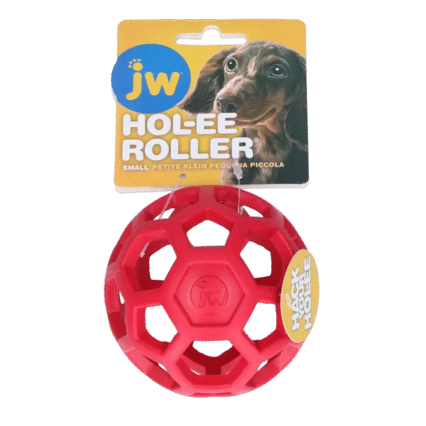 Palla per cani in gomma naturale per premi, 9 cm, rossa – JW Hol-ee Roller Small
