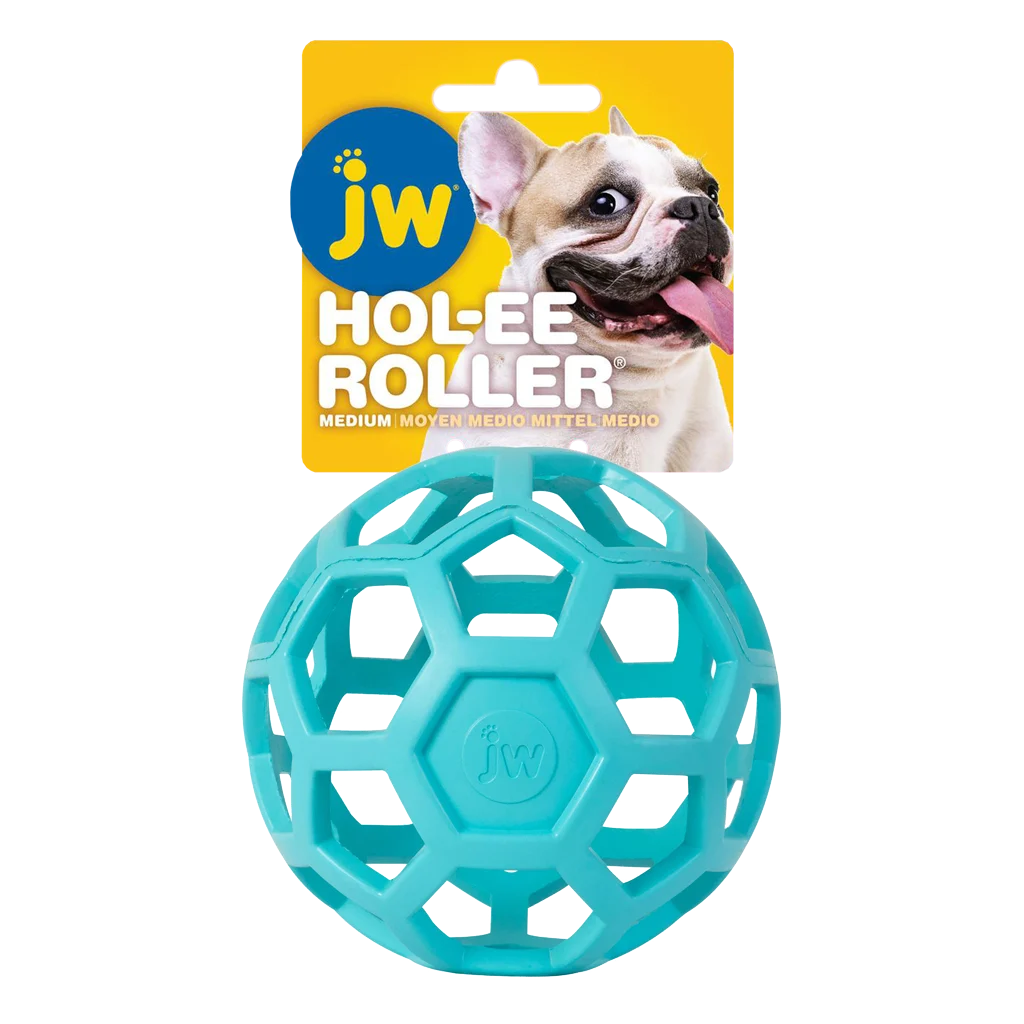 Palla per cani in gomma naturale porta premi, 11,5 cm, azzurro chiaro – JW Hol-ee Roller - immagine 1