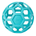 Palla per cani in gomma naturale porta premi, 11,5 cm, azzurro chiaro – JW Hol-ee Roller - immagine 2