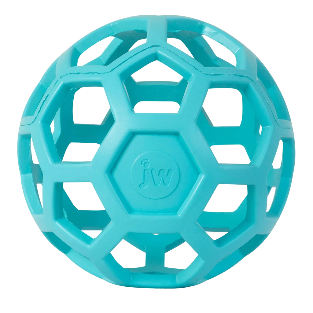 Palla per cani in gomma naturale porta premi, 11,5 cm, azzurro chiaro – JW Hol-ee Roller - immagine 2