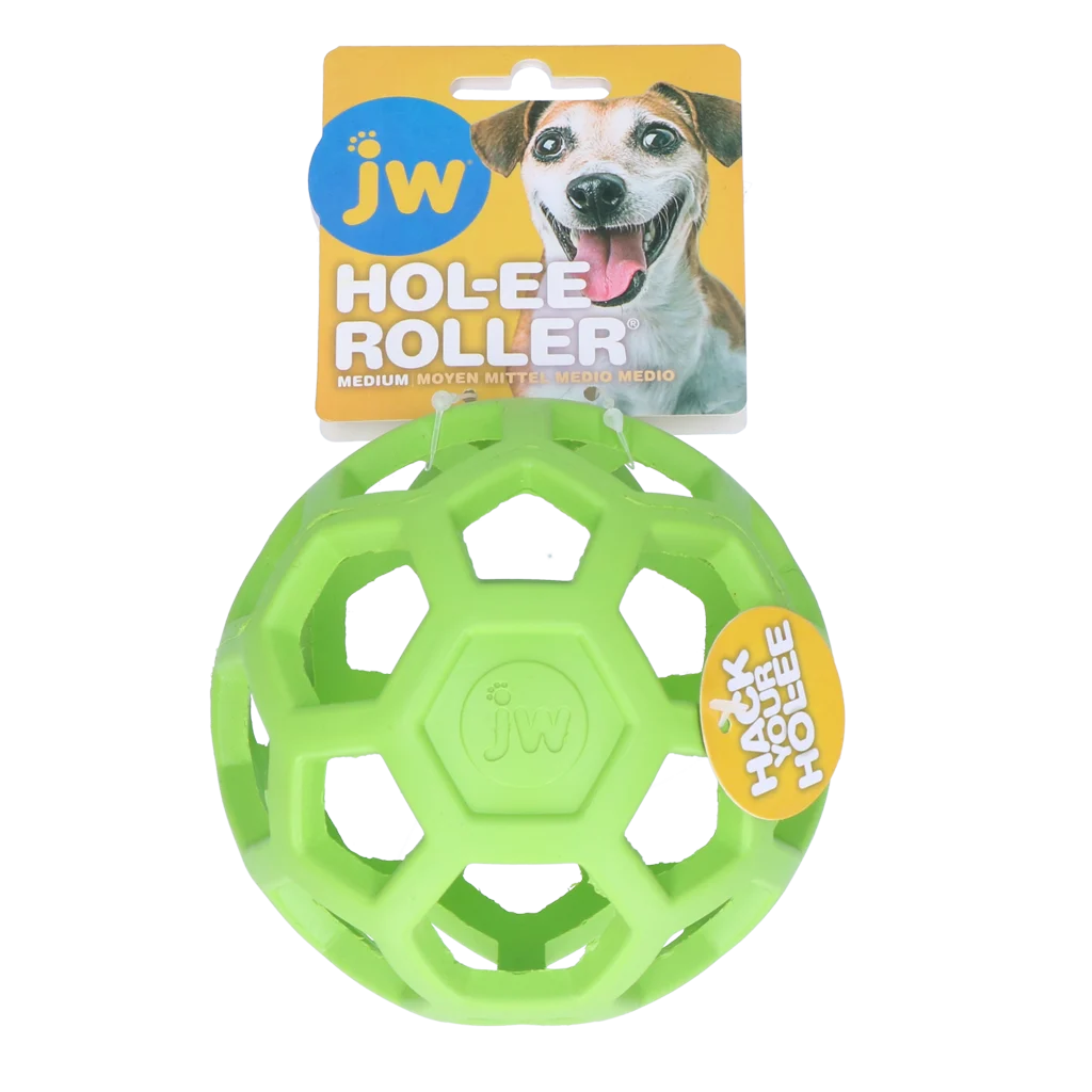 Palla per cani in gomma naturale porta premi, 11,5 cm, verde – JW Hol-ee Roller - immagine 1