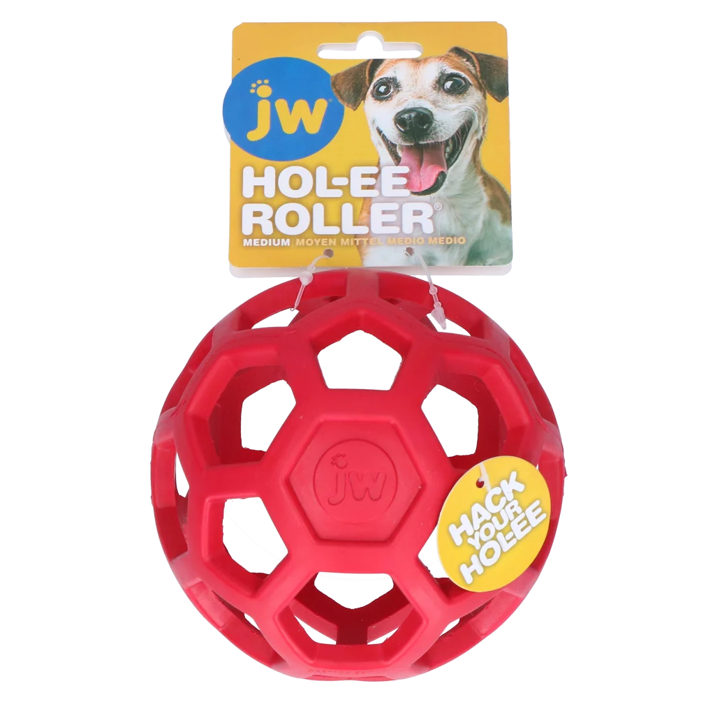 Palla per cani in gomma naturale per snack, 11,5 cm, rossa – JW Hol-ee Roller - immagine 1