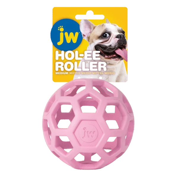 Palla per cani in gomma naturale per snack, 11,5 cm, rosa – JW Hol-ee Roller