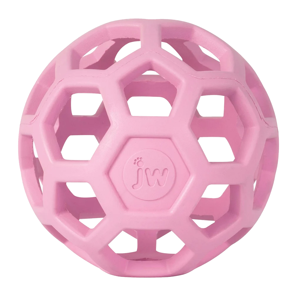 Palla per cani in gomma naturale per snack, 11,5 cm, rosa – JW Hol-ee Roller - immagine 2