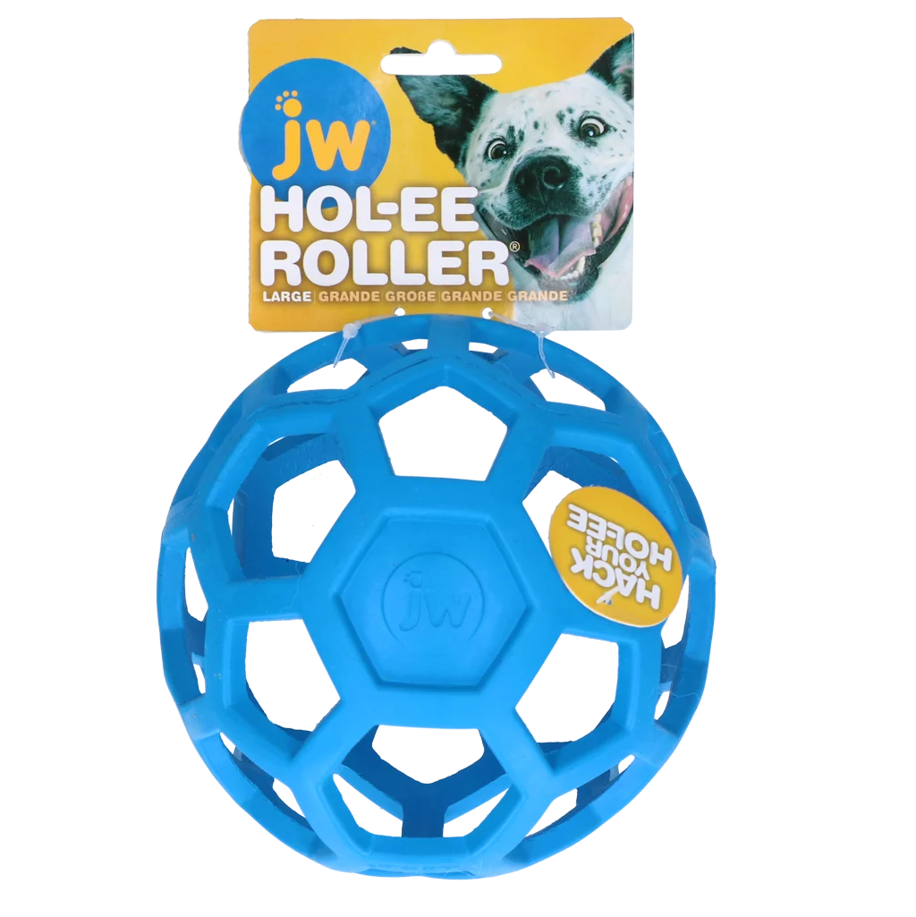 Palla per cani in gomma naturale per leccornie, 15 cm, blu – JW Hol-ee Roller - immagine 1