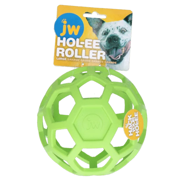 Palla per cani in gomma naturale per snack, 15 cm, verde – JW Hol-ee Roller