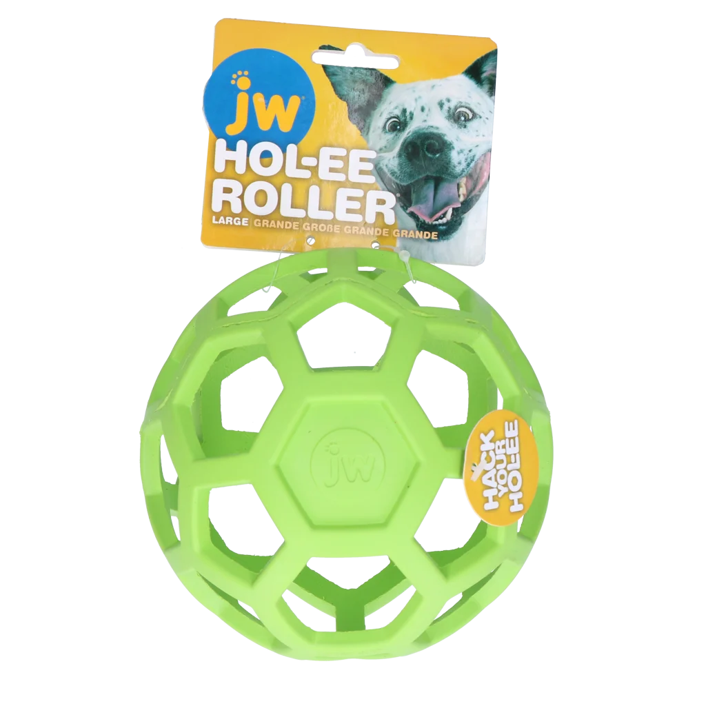 Palla per cani in gomma naturale per snack, 15 cm, verde – JW Hol-ee Roller - immagine 1
