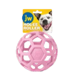 Palla per cani in gomma naturale per snack, 15 cm, rosa – JW Hol-ee Roller