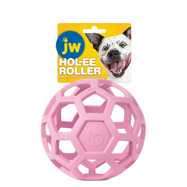 Palla per cani in gomma naturale per snack, 15 cm, rosa – JW Hol-ee Roller