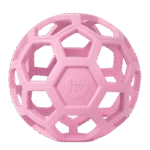 Palla per cani in gomma naturale per snack, 15 cm, rosa – JW Hol-ee Roller - immagine 2