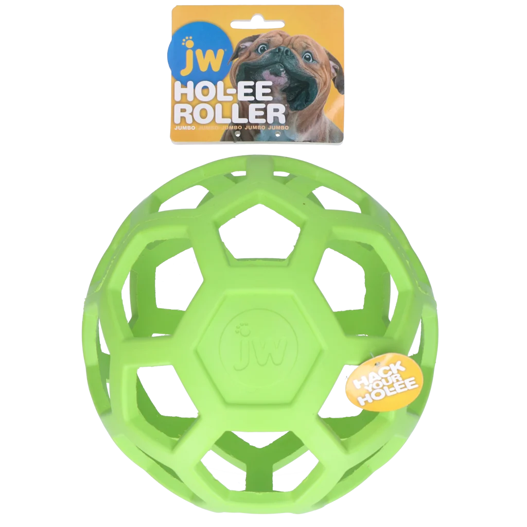 Palla per cani in gomma naturale per leccornie Jumbo, 19 cm, verde – JW Hol-ee Roller - immagine 1