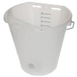 Secchio trasparente bianco per vitelli con scala graduata, 8 l - immagine 4
