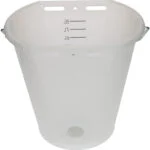 Secchio trasparente bianco per vitelli con scala graduata, 8 l - immagine 6