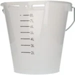 Secchio trasparente bianco per vitelli con scala graduata, 8 l - immagine 5