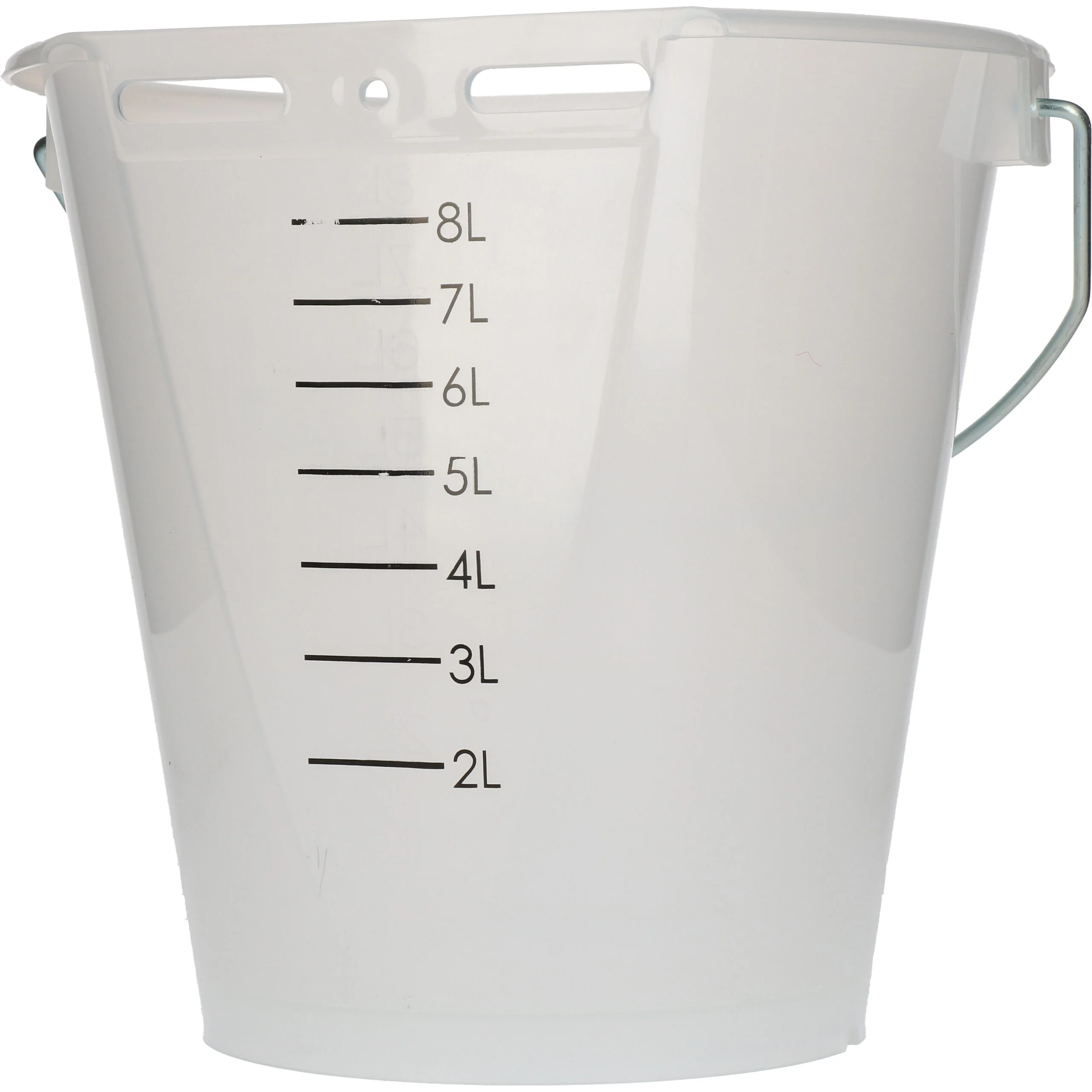 Secchio trasparente bianco per vitelli con scala graduata, 8 l - immagine 5