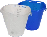Secchio trasparente bianco per vitelli con scala graduata, 8 l - immagine 2