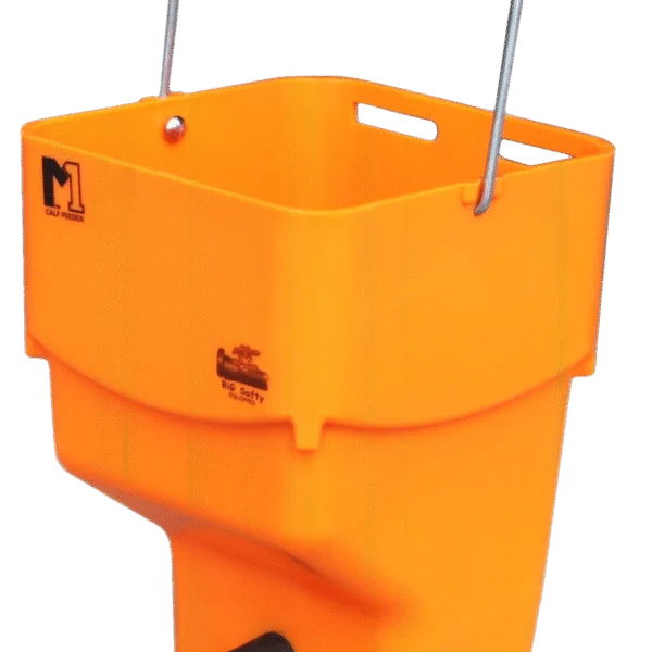 Secchio arancione per abbeverare i vitelli con tettarella, 5 l – Shoof Kalf Feeder M1