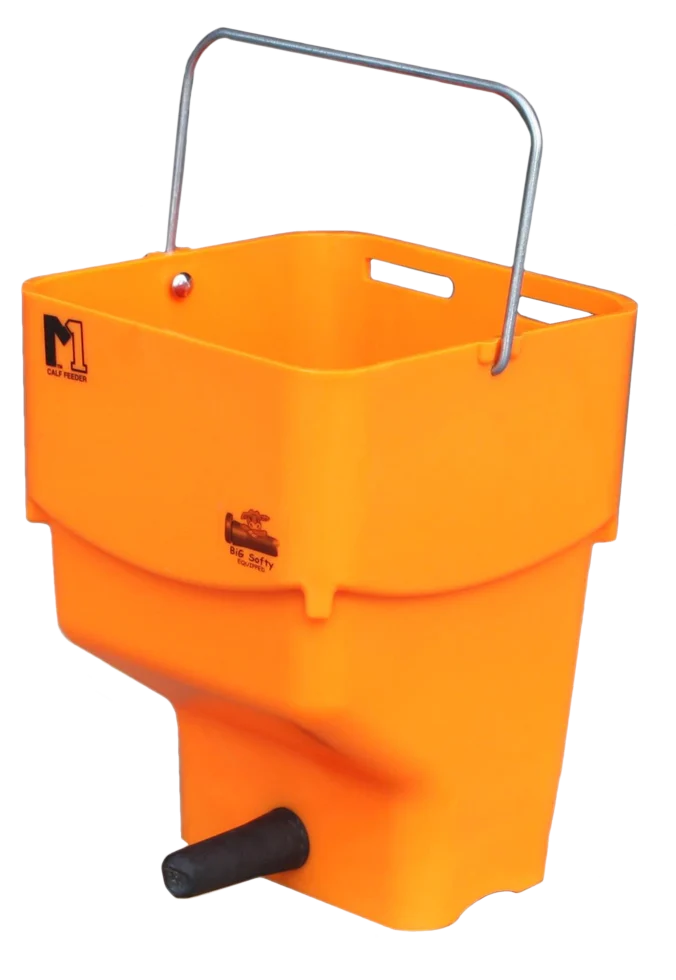 Secchio arancione per abbeverare i vitelli con tettarella, 5 l – Shoof Kalf Feeder M1 - immagine 1