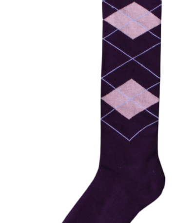 Calza al ginocchio da equitazione, viola e rosa, taglia 43–46