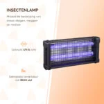 Lampada antinsetti con UV-A e griglia elettrificata, 2 x 15 W – Knock Pest Insect Killer - immagine 2