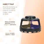 Trappola per insetti con luce calda e blu, 5 piastre collanti – Knock Pest - immagine 5