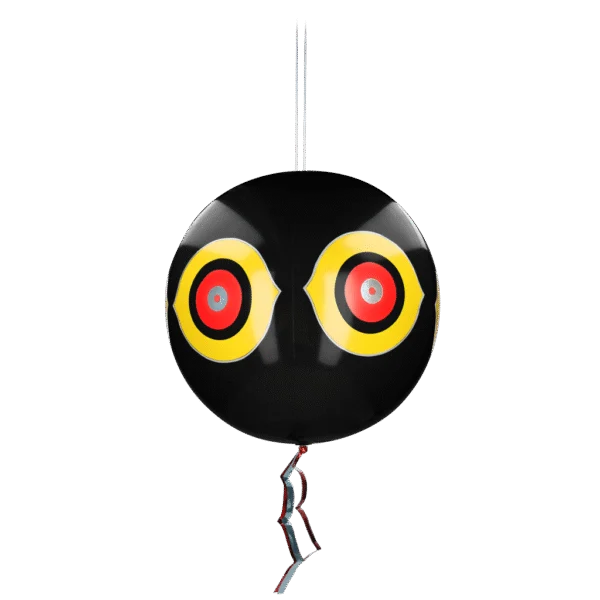 Pallone dissuasore per uccelli con cordino per appenderlo, nero, Ø 40 cm – Knock Pest