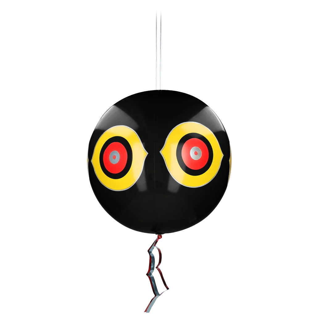 Pallone dissuasore per uccelli con cordino per appenderlo, nero, Ø 40 cm – Knock Pest - immagine 1