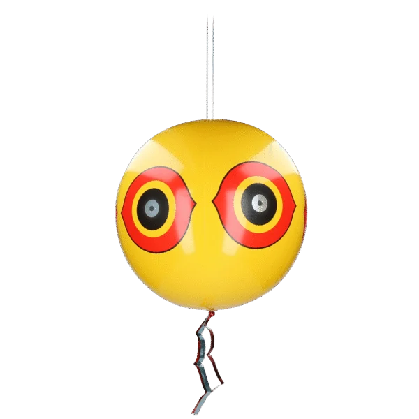 Pallone dissuasore per uccelli con cordino per appenderlo, giallo, Ø 40 cm – Knock Pest
