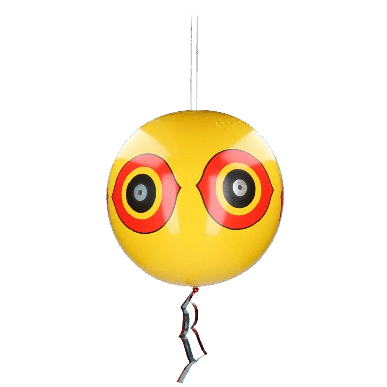 Pallone dissuasore per uccelli con cordino per appenderlo, giallo, Ø 40 cm – Knock Pest