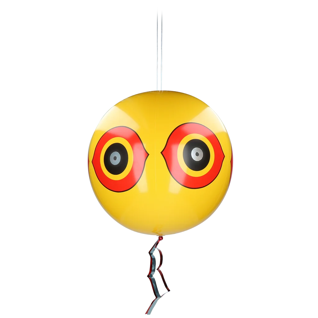 Pallone dissuasore per uccelli con cordino per appenderlo, giallo, Ø 40 cm – Knock Pest - immagine 1