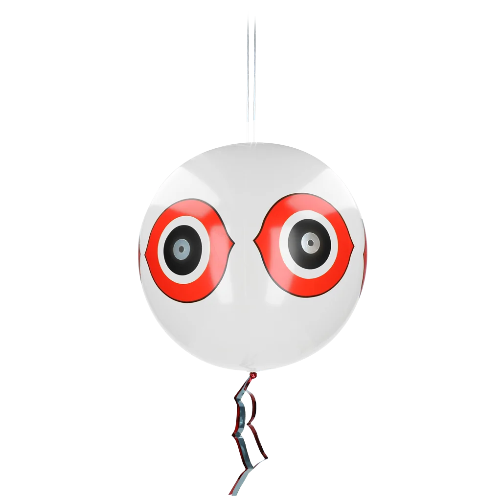 Pallone dissuasore per uccelli con cordino per appenderlo, bianco, Ø 40 cm – Knock Pest - immagine 1