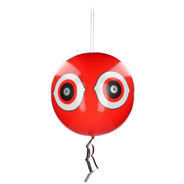 Pallone dissuasore per uccelli con cordino per appenderlo, rosso, Ø 40 cm – Knock Pest