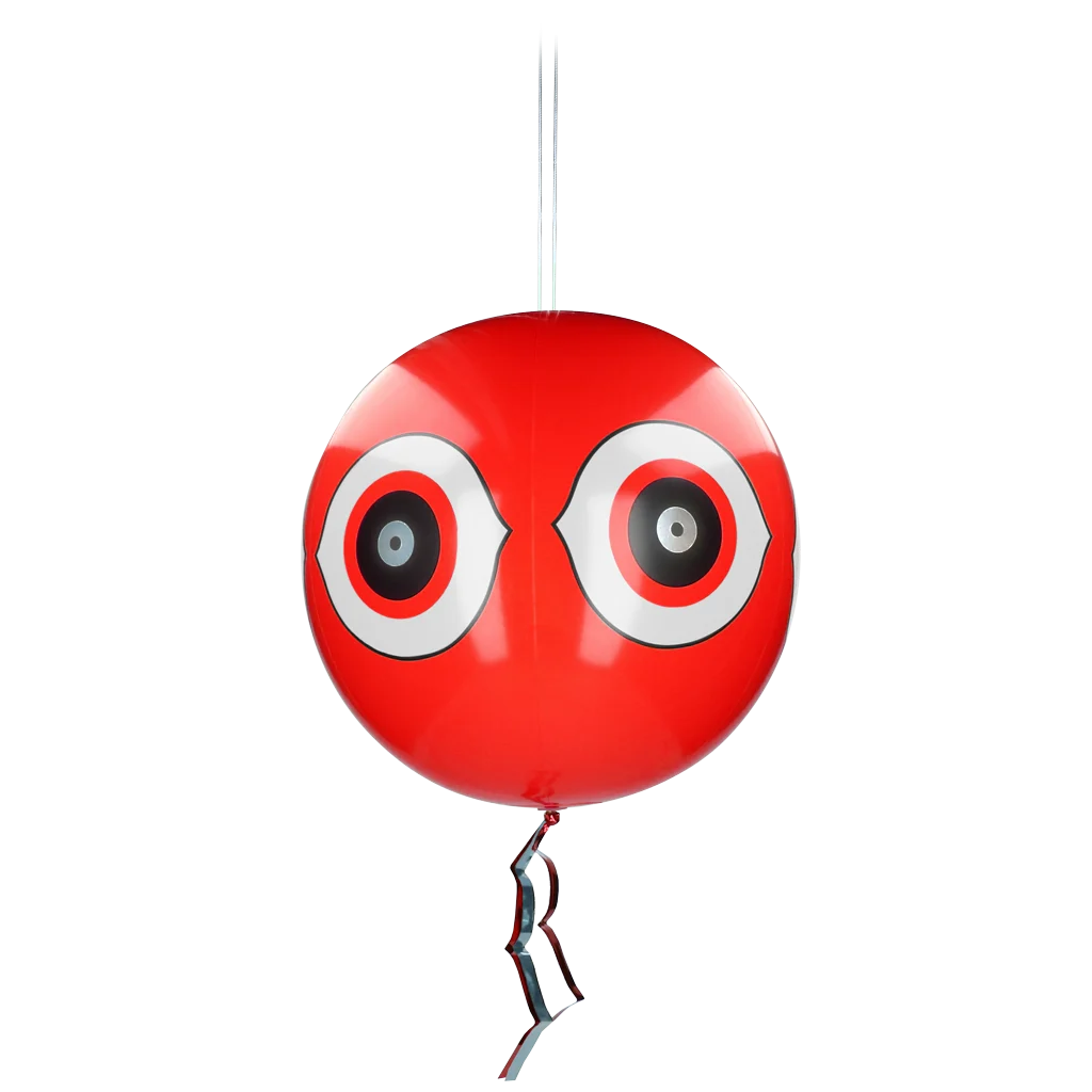 Pallone dissuasore per uccelli con cordino per appenderlo, rosso, Ø 40 cm – Knock Pest - immagine 1