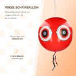 Pallone dissuasore per uccelli con cordino per appenderlo, rosso, Ø 40 cm – Knock Pest - immagine 2
