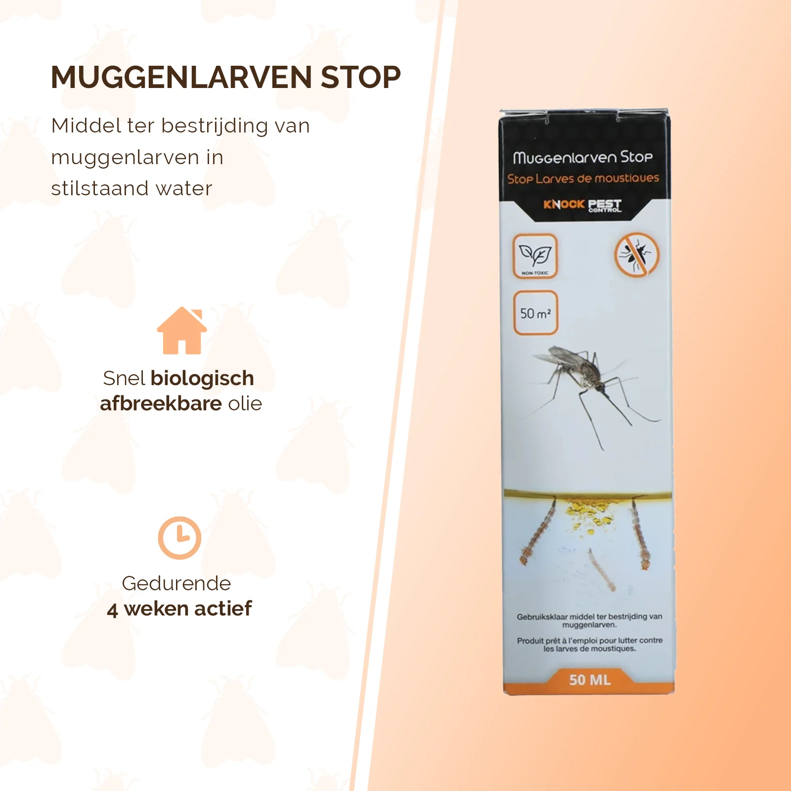 Prodotto contro le larve di zanzara per acque stagnanti, 50 ml – Knock Pest Muggenlarven Stop - immagine 2
