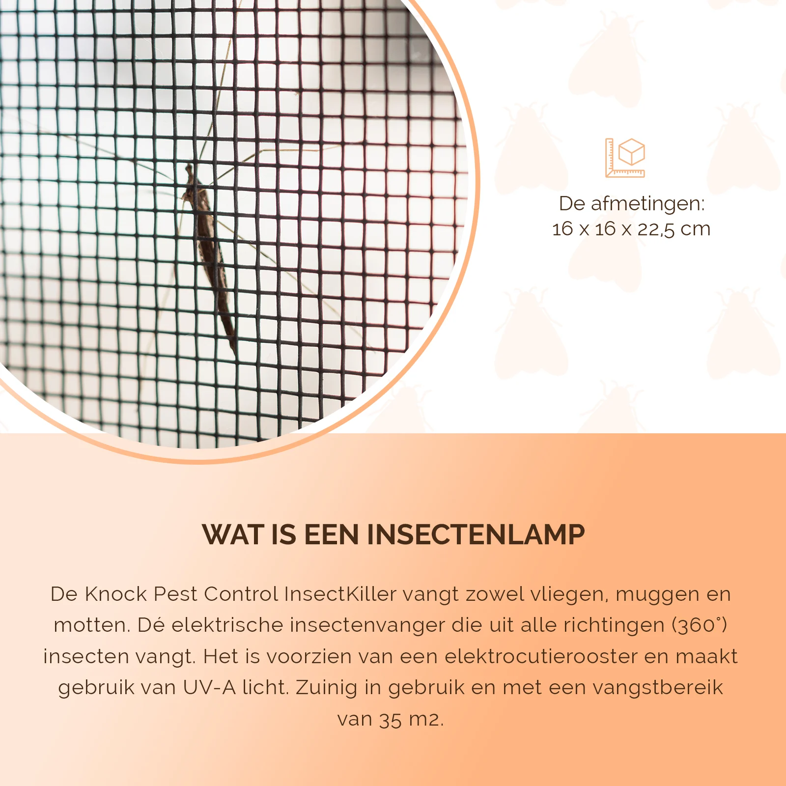 Lampada per insetti con UV-A e griglia elettrificata, 5 W – Knock Pest Insect Killer - immagine 5