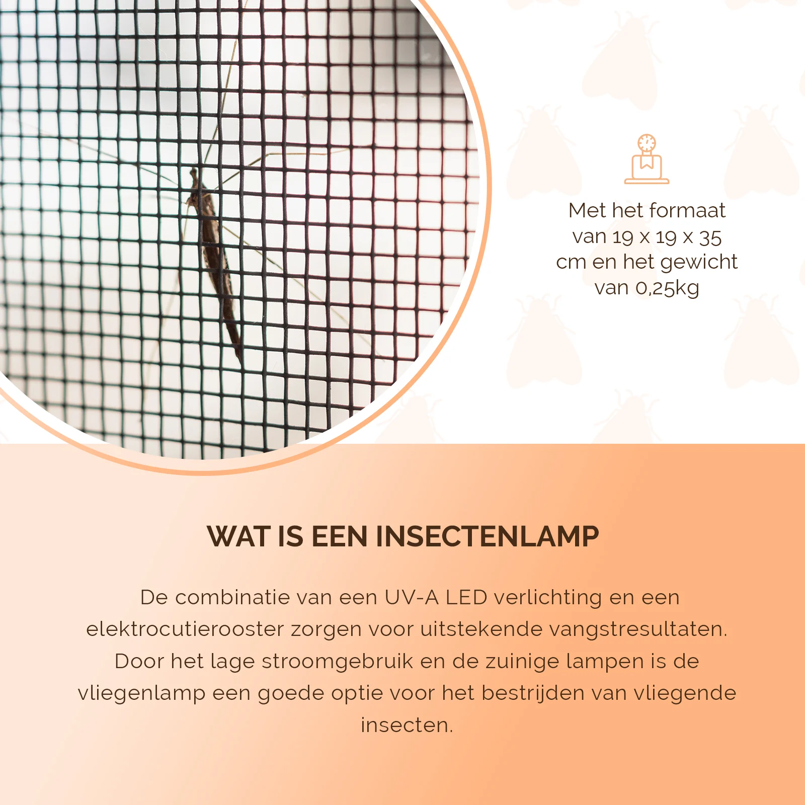 Lampada insetticida con UV-A e griglia elettrificata, 18 W – Knock Pest Insect Killer - immagine 5