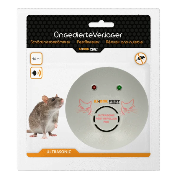Dissuasore a ultrasuoni per infestanti da collegare alla rete elettrica, fino a 46 m² – Knock Pest Ultrasonic Pest Repeller Home