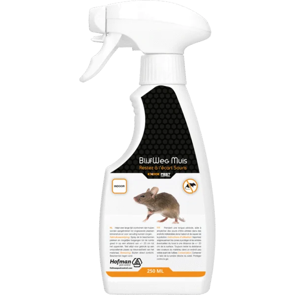 Spray repellente per topi da interno, 250 ml – Knock Pest BlijfWeg Muis