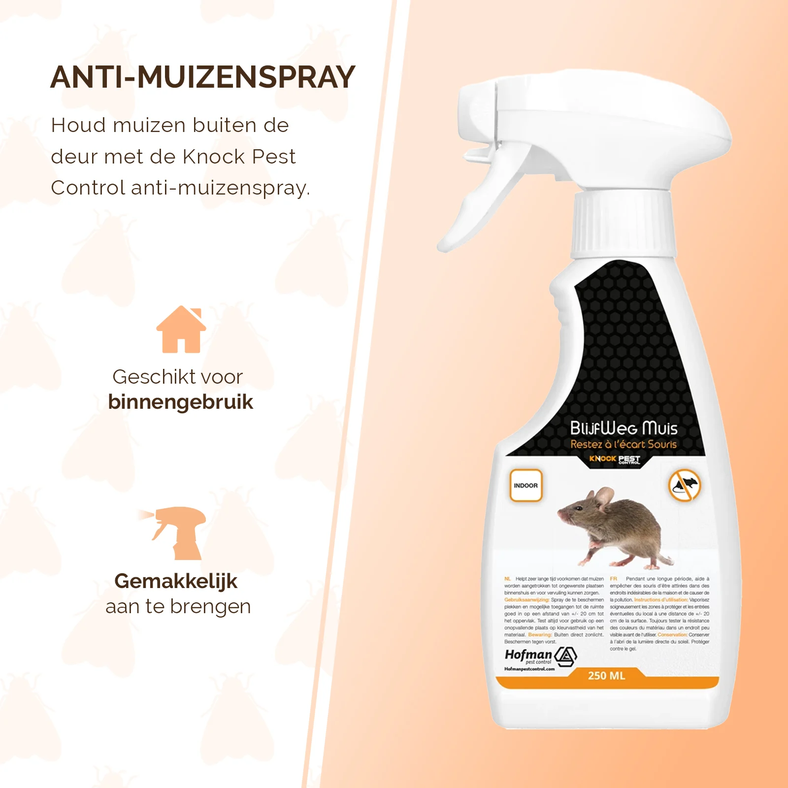 Spray repellente per topi da interno, 250 ml – Knock Pest BlijfWeg Muis - immagine 2