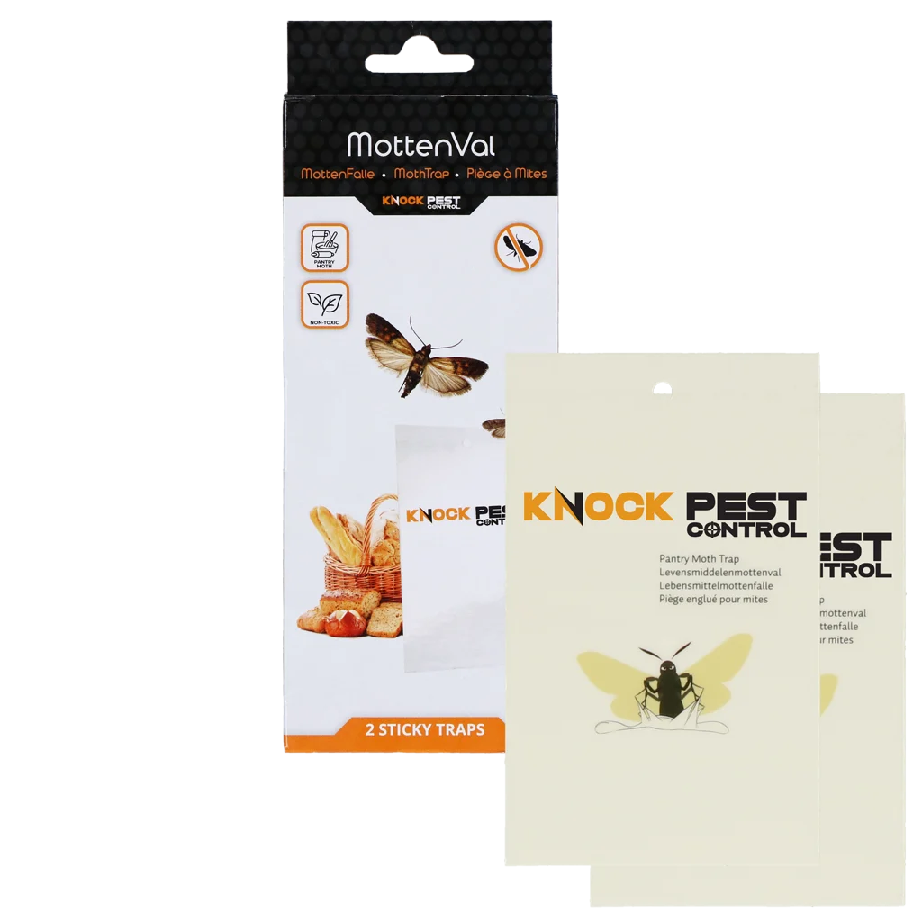 Trappola per tignole alimentari con feromone e striscia adesiva, 2 trappole adesive – Knock Pest Vlak - immagine 1