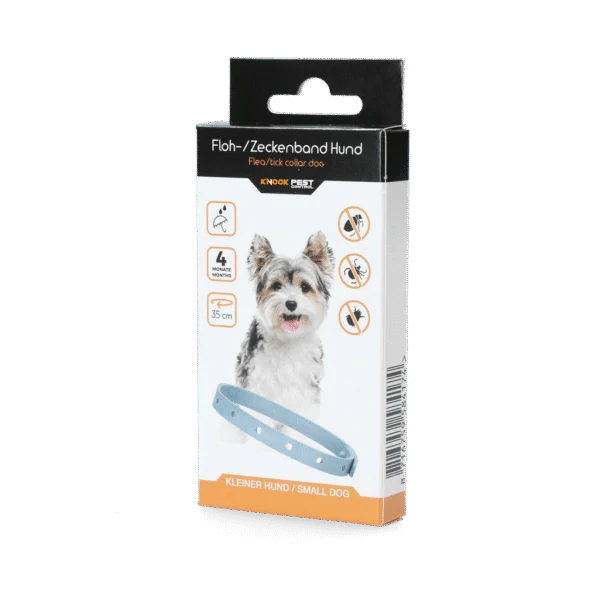 Collare antiparassitario per cani contro pulci e zecche, 33 cm, tedesco e inglese – Knock Pest