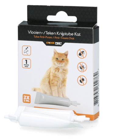 Pipetta antipulci per gatti contro le zecche, 2 x 2 ml, in tedesco e inglese – Knock Pest