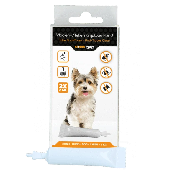 Pipette antipulci per cani sotto i 5 kg, contro le zecche, 2 x 2 ml – Knock Pest