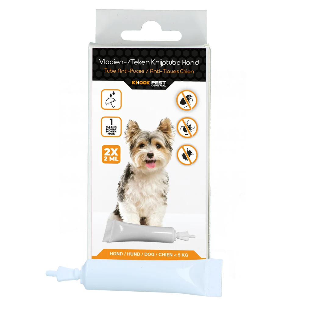 Pipette antipulci per cani sotto i 5 kg, contro le zecche, 2 x 2 ml – Knock Pest - immagine 1